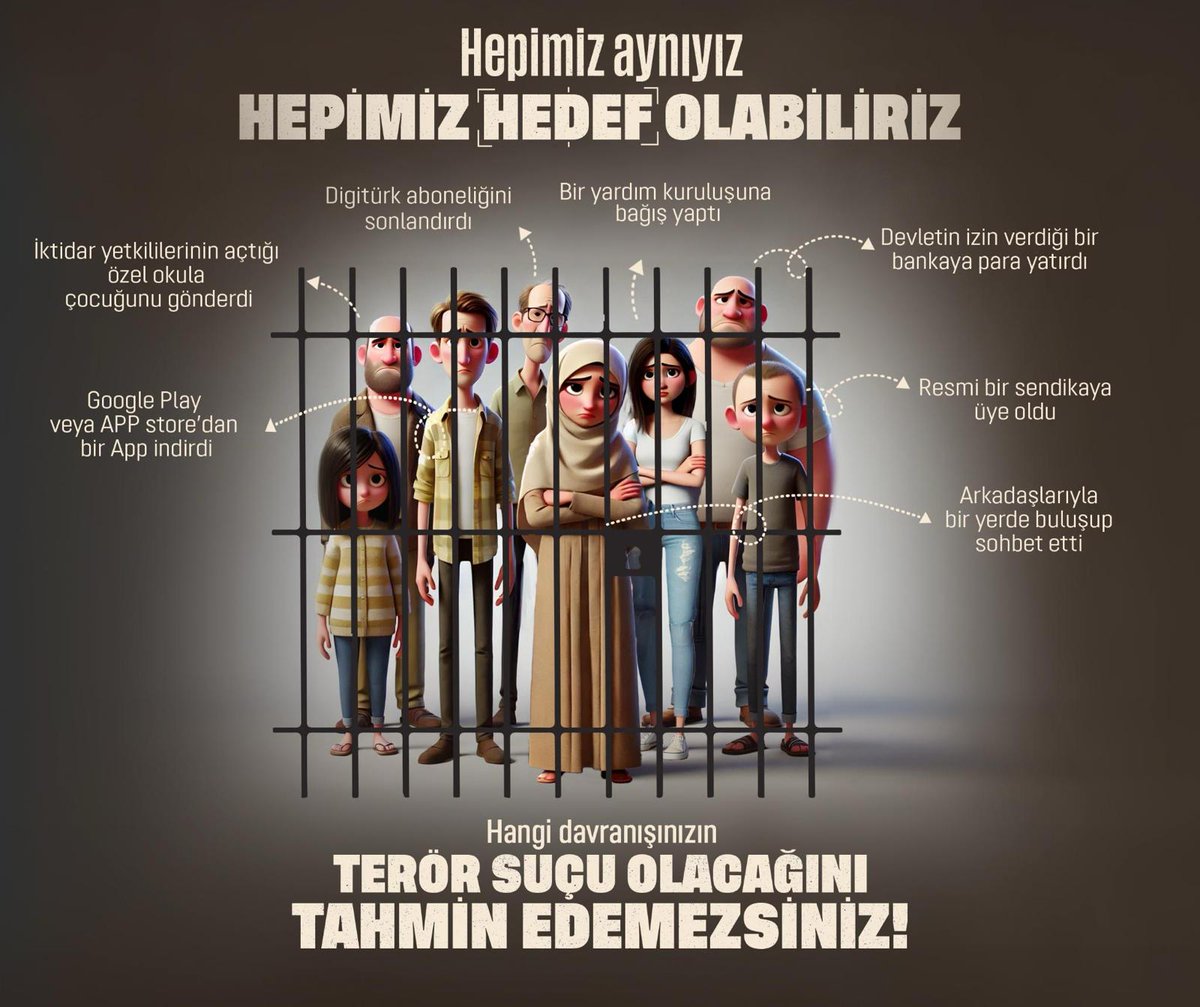 Kitmirin_biri's tweet photo. LÜTFEN ṢU TAG'A BİR EL ATSAK GÜZEL İNSANLAR

Hemen hergün yeni bir haksızlık, yine bir hukuksuzluk haberiyle uyanıyoruz
Masumlar,mazlumlar hapislere atılıp,gözaltına alınırken;
Suçlular,hırsızlar,arsızlar elini kolunu sallayarak cirit atıyor

YUH OLSUN!

YüzlerceMasuma Operasyon https://t.co/MvV47TbRow