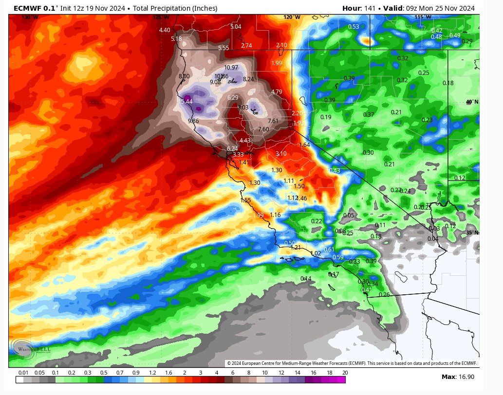 KSL_Matt's tweet image. A YEAR'S WORTH OF WATER: Salt Lake City's average annual precip is 15.52". The California coast will achieve that and more in 4 days. #AtmosphericRiver