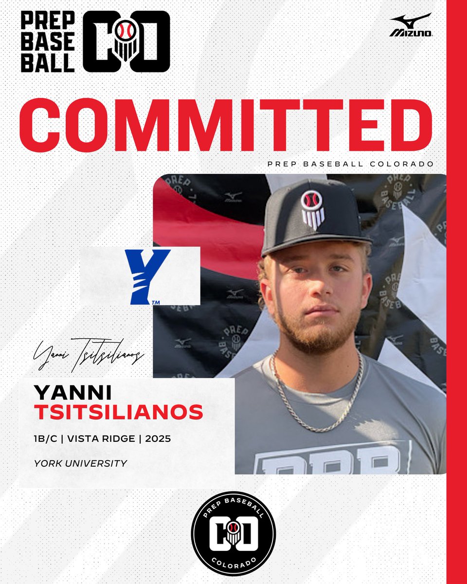 Prep Baseball Colorado (@prepbaseball_co) on Twitter photo 🚨𝐂𝐎𝐌𝐌𝐈𝐓𝐌𝐄𝐍𝐓 𝐀𝐋𝐄𝐑𝐓🚨
'25 1B/C Yanni Tsitsilianos (Vista Ridge) has announced his commitment to York University.
👤: loom.ly/-uZ4_mw | <a href="/cbabaseballco/">CBA Baseball (CO)</a> 🚨𝐂𝐎𝐌𝐌𝐈𝐓𝐌𝐄𝐍𝐓 𝐀𝐋𝐄𝐑𝐓🚨
'25 1B/C Yanni Tsitsilianos (Vista Ridge) has announced his commitment to York University.
👤: loom.ly/-uZ4_mw | <a href="/cbabaseballco/">CBA Baseball (CO)</a>