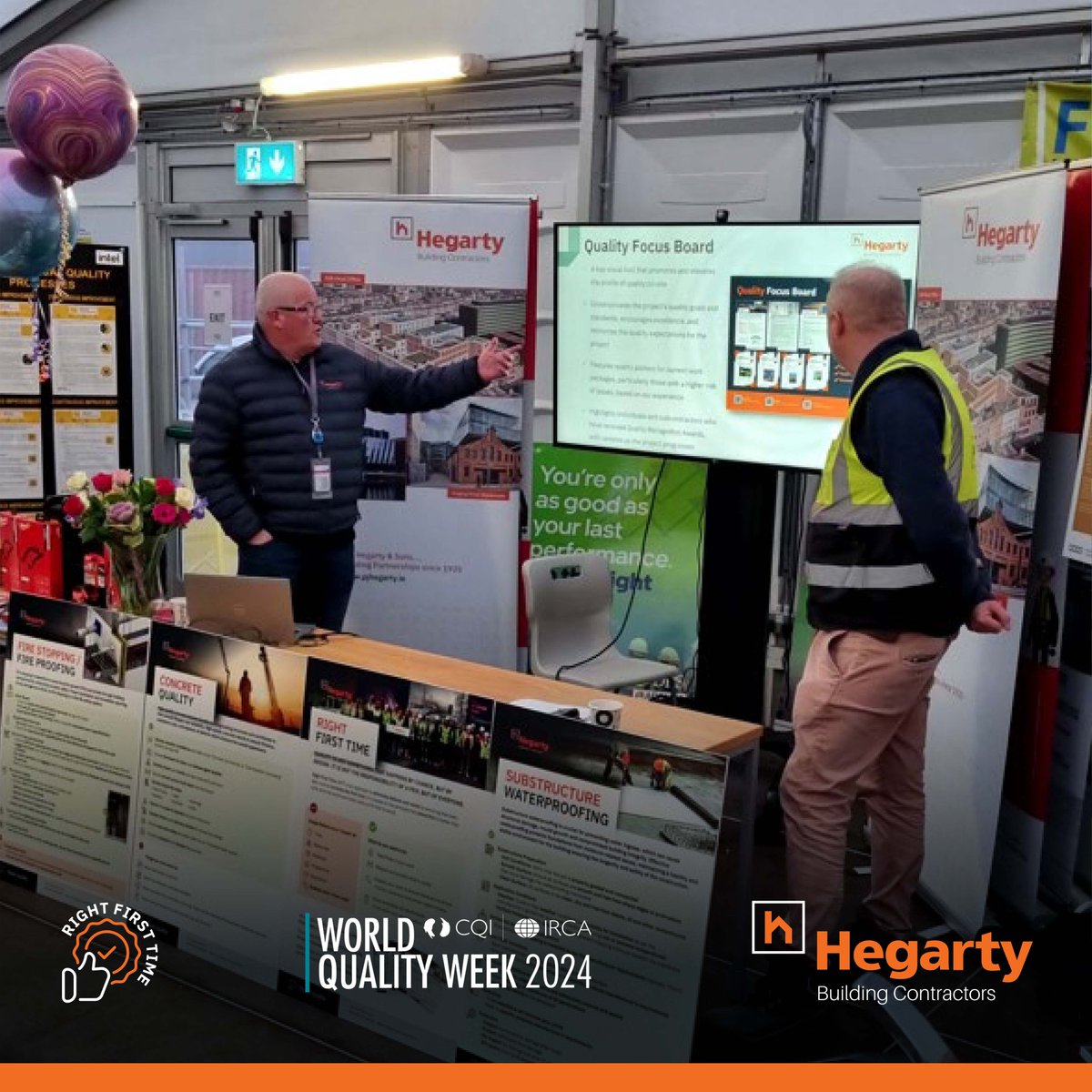 PJHegartySons's tweet photo. For #WorldQualityWeek, our campaign highlighted the importance of maintaining high standards across everything we do through:
🔹 Quality-Focused Presentations
🔹 Quality Awards
🔹 Quality Toolbox Talks
🔹 Engaging our Teams 
 #Quality #RightFirstTime #BuildingPartnerships https://t.co/u0B3aZMoQ2