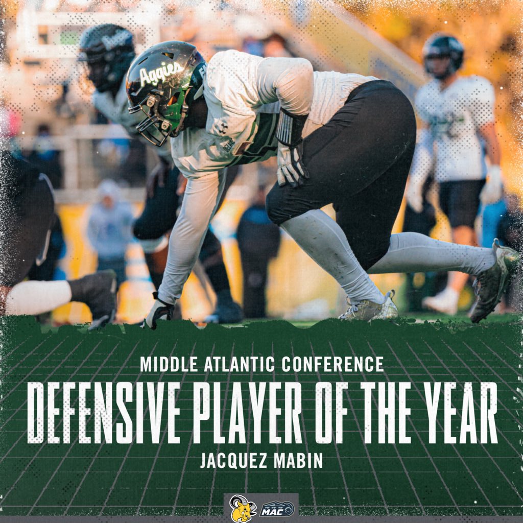 Congratulations to Jacquez Mabin for being named MAC Defensive Player of the Year! 
#DelValFootball