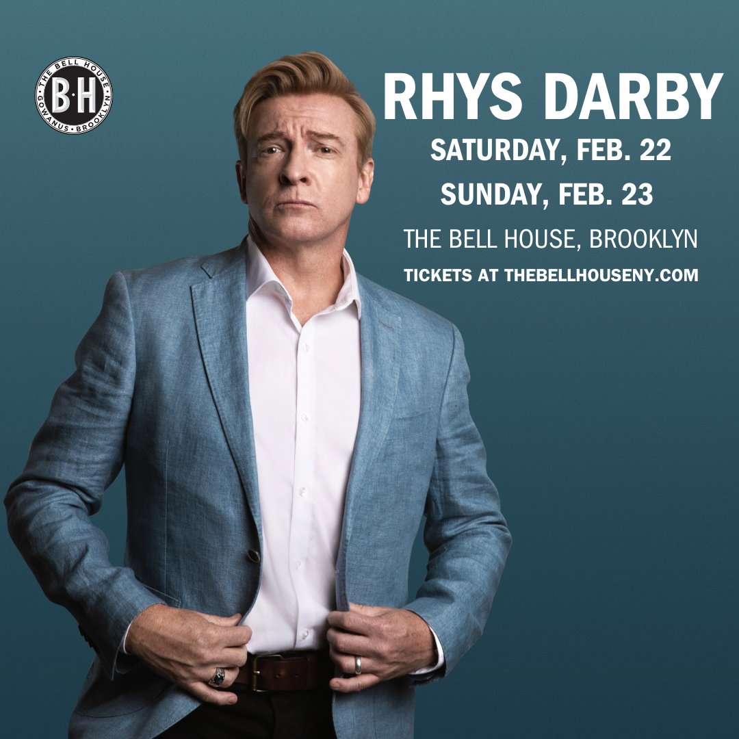 The Bell House (@bellhouseny) on Twitter photo JUST ANNOUNCED! <a href="/rhysiedarby/">Rhys Darby</a> returns to The Bell House for TWO NIGHTS on Saturday, February 22nd, and Sunday, February 23rd!
Tickets on sale now: tinyurl.com/55chv2tn JUST ANNOUNCED! <a href="/rhysiedarby/">Rhys Darby</a> returns to The Bell House for TWO NIGHTS on Saturday, February 22nd, and Sunday, February 23rd!
Tickets on sale now: tinyurl.com/55chv2tn