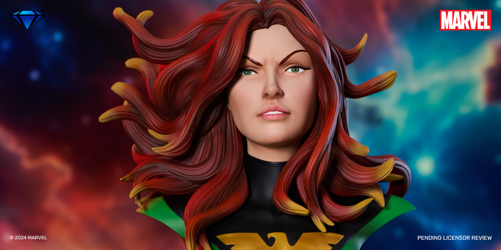 CollectDST's tweet photo. With flame-tinged hair and a fiery base, this Phoenix (Comic) Legends in 3-Dimensions Bust is a must-have for X-Men fans. Display her next to the previously released Cyclops! Pre-order at https://t.co/OeIAZ70Dwc.
#MarvelComics #Phoenix #JeanGrey #LegendsIn3D #CollectDST #DiamondSelectToys #XMen