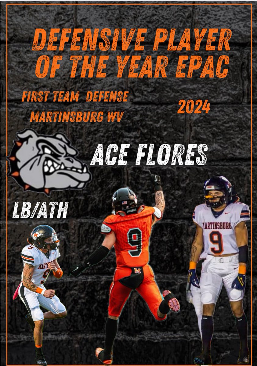 Defensive player of the year EPAC, I first and foremost would like to thank god and my coaches and family!
 <a href="/CoalfieldsCo/">Coalfields & Co.</a> <a href="/PrepRedzoneWV/">Prep Redzone West Virginia</a> <a href="/SportsTalk_304/">WV Sports Talk</a> <a href="/wvssac/">WVSSAC</a> <a href="/RecruitMHSFB/">Martinsburg High School Football Recruiting Page</a> <a href="/MburgFootball/">Martinsburg Bulldog Football</a> <a href="/markostrowski/">Mark Ostrowski</a> <a href="/coachdavewalker/">David Walker</a>