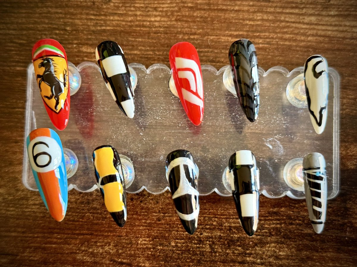 negativecamber_'s tweet photo. My youngest is starting her career in nail artistry. She likes to work with themes and I mentioned racing. :) she knows her father. :) #f1
#apresnails #apres #apresgelx #nails #gel #nailart #nailtech #gelx #stlnails #stl #nailinspiration #naildesigns #stlnailtech https://t.co/1gUSf5LlkG