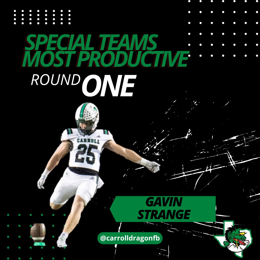 CarrollDragonFB's tweet image. Round One Most Productive! Playing their best ball when it matters most!

#ProtectTheTradition