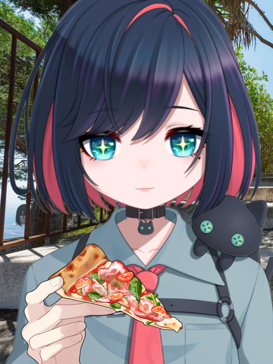 _Mi_pe_'s tweet photo. --✖-----✖-----✖--
 おはみぺ🐈‍⬛
 今日は「ピザの日」だよ🍕
 マルゲリータが大好きです❗
 きみはなに🍕が好き❓
　　　　　　　　　　---✖-----✖-----✖--
#新人Vtuber￤#おはようVTuber https://t.co/aaXHDP5Biz