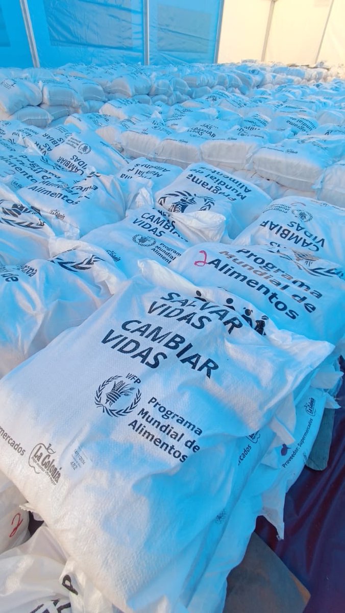 WFP_es's tweet photo. WFP apoya al Gobierno de Honduras haciendo el posicionamiento de raciones de alimentos para dar respuesta inmediata a las familias impactadas por la #TormentaSara. https://t.co/lIZtV75MsR
