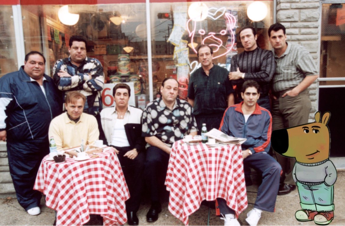 SopranosWorld's tweet photo. Just a chill guy hanging with the boys https://t.co/GI2G1Dq1x5