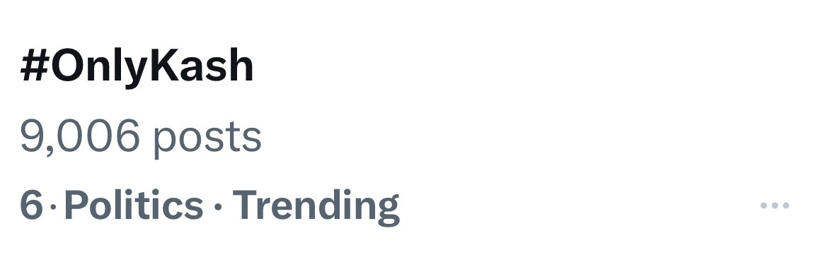 catturd2's tweet image. …. #OnlyKash is now #6.