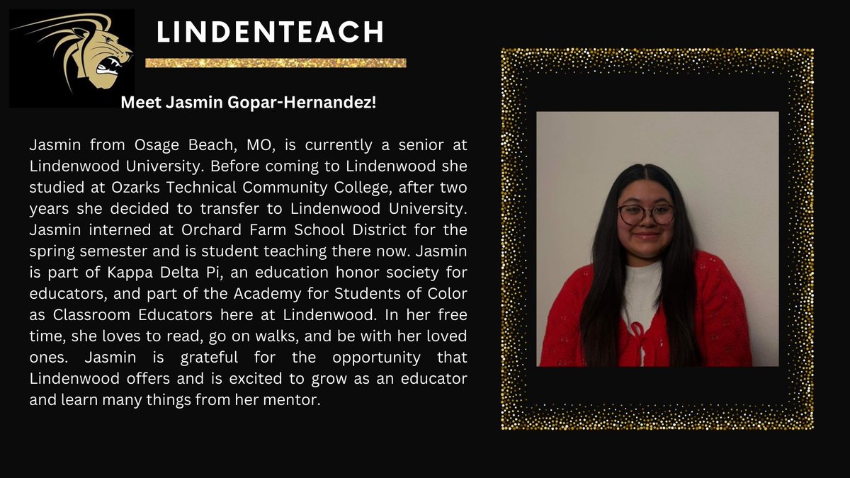 Learn more about the LindenTeach Internship and apply by visiting the LindenTeach website. Applications for Spring 2025 internships are due December 1st. Contact aaldridge@lindenwood.edu for more information.