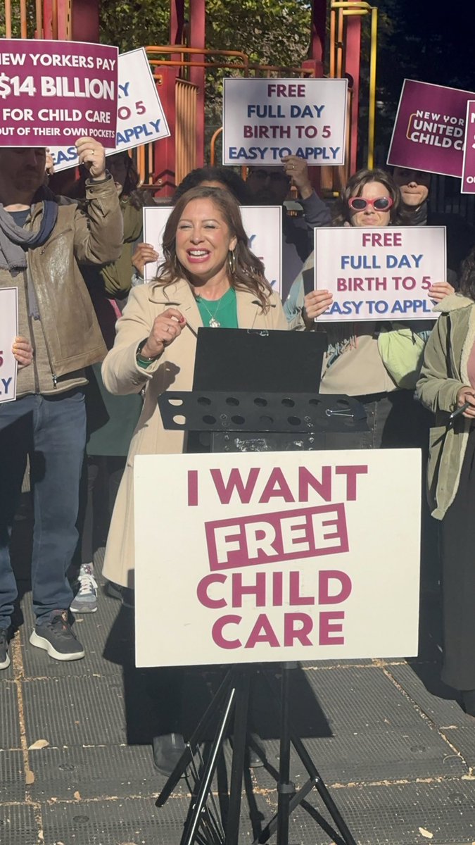 The average New Yorker spends $22,000 on childcare — for one kid. If we are going to truly address affordability for New Yorkers it's time to fund free, Universal, Public Childcare! #UPCNY
