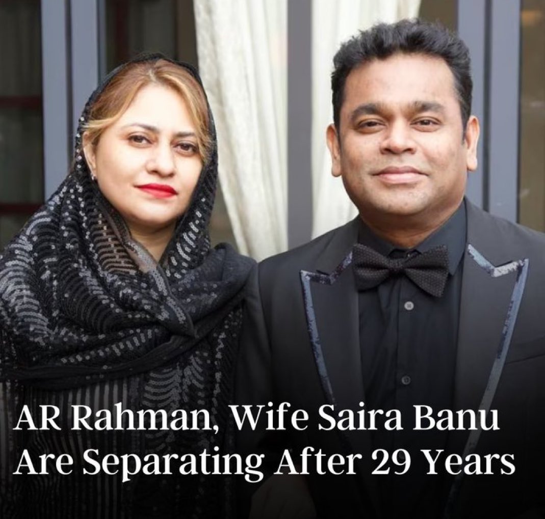 Saimanrajs's tweet photo. Unfortunately!! #ARRahman
#arrsairaabreakup https://t.co/6SFqJMot0V