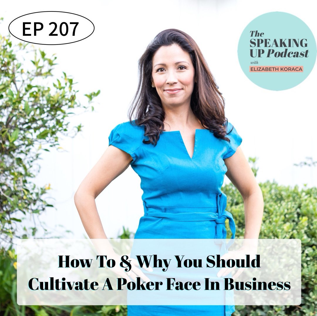 How To &amp; Why You Should Cultivate A Poker Face At Work  

Do you have a good poker face? 

Listen here : elizabethkoraca.com/how-to-why-you…
*
#elizabethkoraca #thespeakinguppodcast #executivebusinesscoach   #careerstrategies