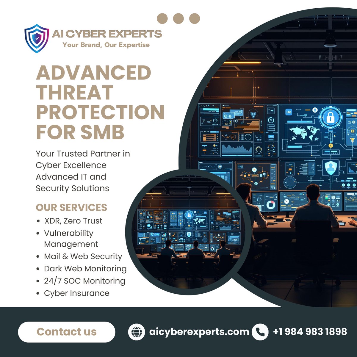 AICyberExperts's tweet image. Stay ahead of threats with AI Cyber Experts’ advanced solutions! Our AI-driven and Zero Trust technology equips MSPs to protect clients from sophisticated attacks. 
📧 solution@aicyberexperts.com
🌐 aicyberexperts.com
#Cybersecurity #AdvancedThreatProtection #AICyberExperts