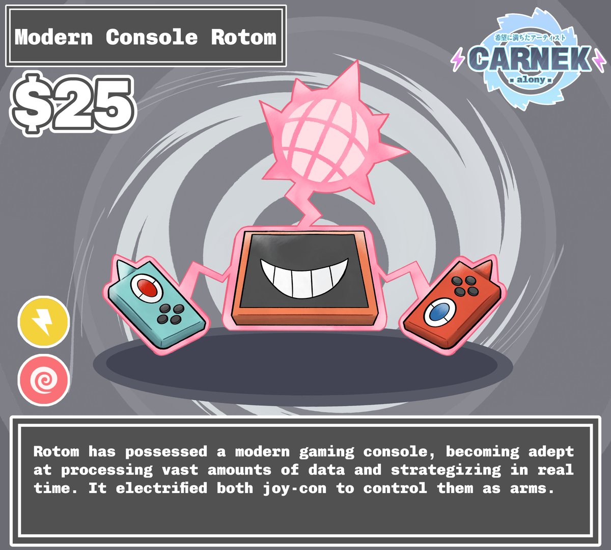 CarnekVT's tweet photo. Switch Form Rotom on sale!!!

You can find in on my store ➡️https://t.co/wR453TwS8i⬅️

#digitalart #pokemon #illustrationart #fakemonsell #kofi #ArtistOnX https://t.co/ANSgyi6Nub