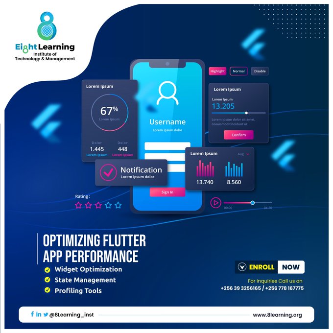 8learning_inst's tweet image. Want to build fast, smooth, and reliable Flutter apps? Learn widget optimization, state management, and profiling tools to enhance user experience.
Level up your app development skills! Sign up now 👉 bit.ly/8tech3
#FlutterDevelopment #AppPerformance #EightLearning