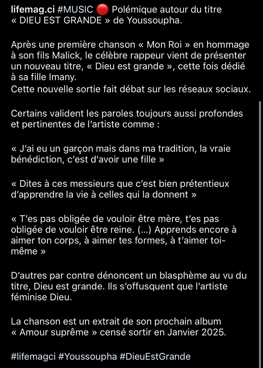Je savais pas que Dieu était un gars