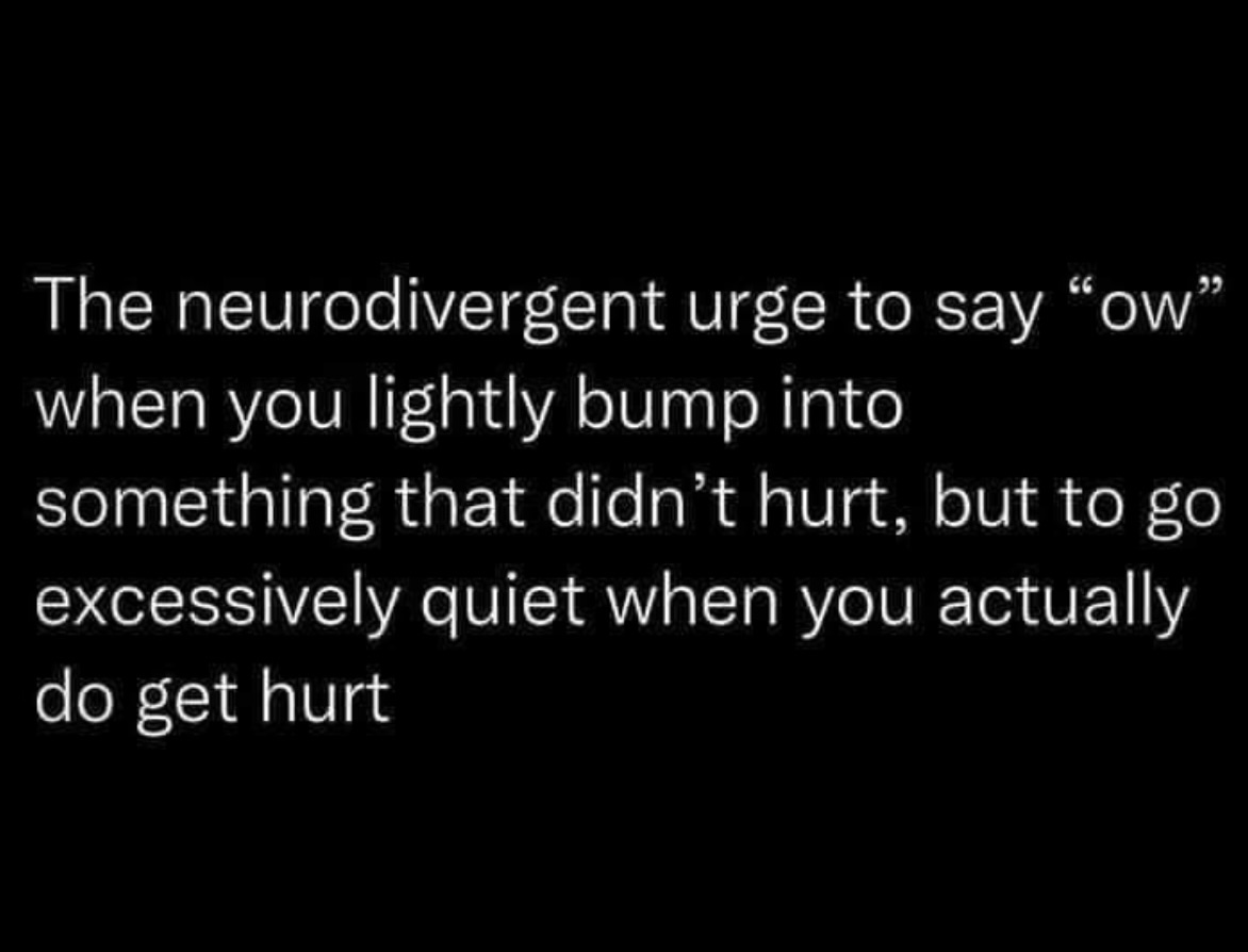 NoNonsenseND's tweet image. Autistic people respond to pain differently than NTs