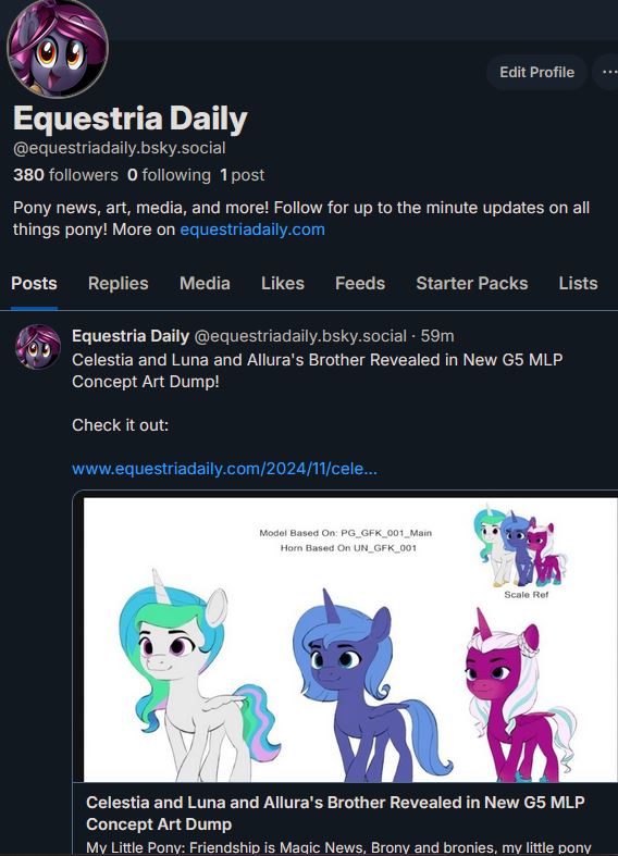 EquestriaDaily's tweet photo. We are on the new place now! It will just be for newsposting for the time being, but may expand later. https://t.co/Qa3XZaP9Qg