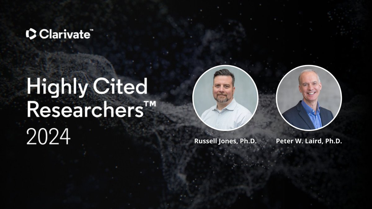 Van Andel Institute (VAI) (@vainstitute) on Twitter photo Congratulations to VAI's <a href="/DrRGJonesLab/">Russell Jones</a> and <a href="/peterwlaird/">Peter W. Laird (@peterwlaird.bsky.social)</a> for being named to this year's <a href="/Clarivate/">Clarivate</a> Highly Cited Researchers list — a distinction that marks them as leaders in their fields.
Read more: vai.org/hcr-2024
#HighlyCited2024 <a href="/ClarivateAG/">Clarivate for Academia & Government</a> Congratulations to VAI's <a href="/DrRGJonesLab/">Russell Jones</a> and <a href="/peterwlaird/">Peter W. Laird (@peterwlaird.bsky.social)</a> for being named to this year's <a href="/Clarivate/">Clarivate</a> Highly Cited Researchers list — a distinction that marks them as leaders in their fields.
Read more: vai.org/hcr-2024
#HighlyCited2024 <a href="/ClarivateAG/">Clarivate for Academia & Government</a>