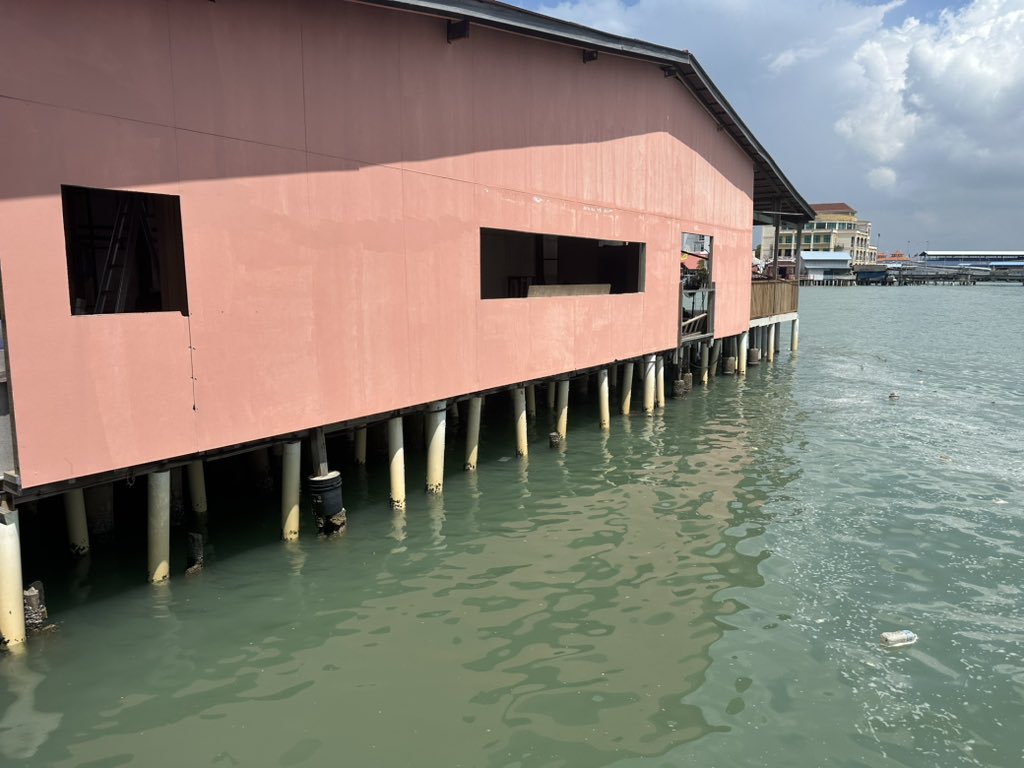 A4 #TRLT In George Town, these were called jettys, houses over the water.  They once were built for the poor, but have become a tourist attraction &amp; are now owned by richer people who have invested a lot into them.  Some even run businesses out them for the tourists