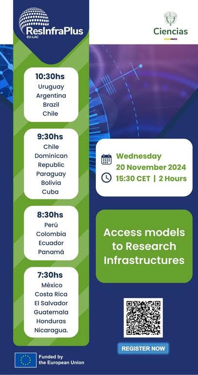 Acompáñanos a nuestro próximo webinar sobre modelos de acceso a infraestructuras de investigación. Registro en docs.google.com/forms/d/e/1FAI…