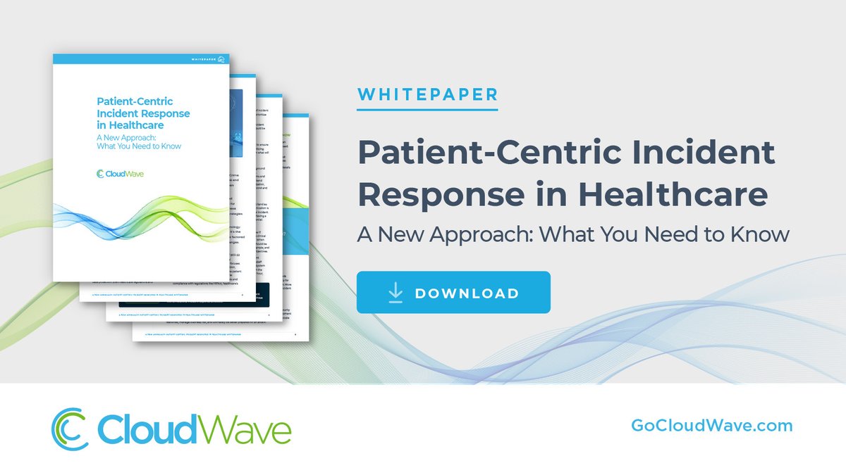 Traditional incident response programs do not work in #healthcare. A new <a href="/GoCloudWave/">CloudWave</a> Toolkit shows healthcare organizations how to plan a patient-centric incident response: bit.ly/3W0ZBiU #Cybersecurity #PatientSafety