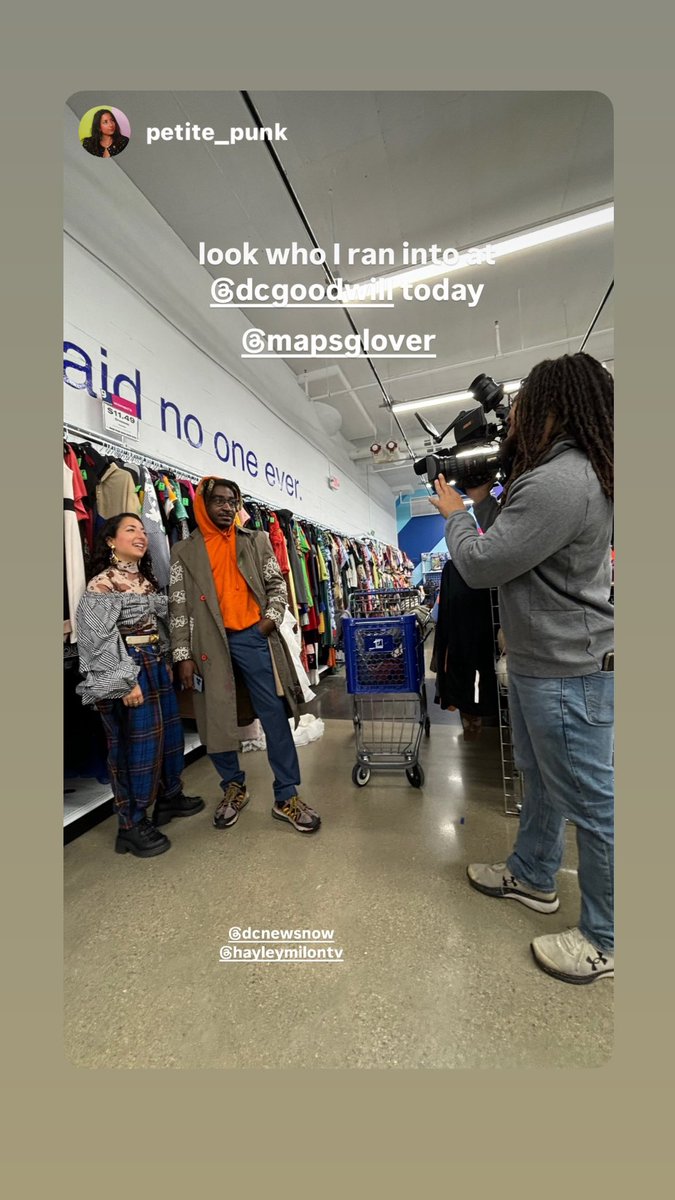 Mapsglover's tweet image. On set at the @dcgoodwill today with petite Punk. That was fun !!