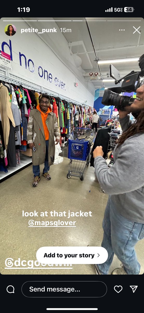 Mapsglover's tweet image. On set at the @dcgoodwill today with petite Punk. That was fun !!