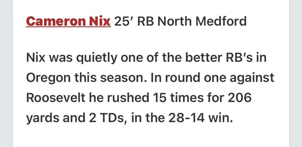 Thank you <a href="/JordanJ_/">Jordan Johnson</a> and <a href="/PrepRedzoneOR/">Prep Redzone Oregon</a> for the mention!