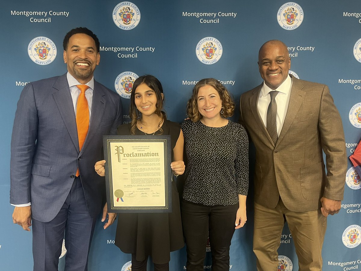 Congrats to JWMS student, Shibani Mishra, for winning 1st place in the MOCO Councilmember for a Day Challenge! 😊 Her video entry on raising awareness about “protecting our elderly community against scams” was AMAZING! Great job, Shibani!👍