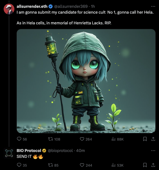 0xNicoD's tweet photo. im going to start building $HELA here around $8M
absolutely insane run up + volume for this, and i have to say a #cyberpunk $LUCE as mascot for #ScienceCult speaks to my soul
no reason for this not to be $1B+ MC #DeSci meme
DRVM9vP5coW4WHsNv1kajhn55duyuua4cJ9NGkSApump https://t.co/aqeZJUi7zf