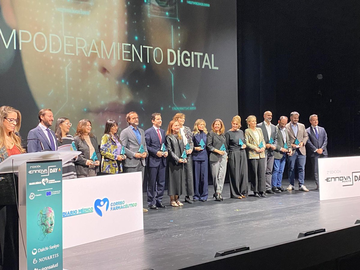 <a href="/AstraZenecaES/">AstraZeneca España</a> <a href="/Idoven_ai/">IDOVEN</a> <a href="/sanitas/">Sanitas</a> <a href="/Vocalinet/">VÓCALI</a> <a href="/HUVMacarena/">Hospital Virgen Macarena</a> <a href="/Fede_al_dia/">Grup fedefarma</a> <a href="/horus_ml/">Horus ML</a> <a href="/HUFuenlaenlucha/">Hospital Fuenlabrada</a> <a href="/DedalusSpain/">Dedalus Spain</a> <a href="/CEIMIHGUGM/">CEIMI Hospital Gregorio Marañón</a> <a href="/IBSAL_IIS/">IBSAL</a> <a href="/IECSCYL/">IECSCYL</a> <a href="/jcyl/">Junta de Castilla y León</a> <a href="/NovartisSpain/">Novartis España</a> <a href="/HospitalLaFe/">HospitalLaFe</a> <a href="/FProgresoysalud/">Fundación Progreso y Salud</a> <a href="/HospitalUVRocio/">HospitalUVRocio</a> <a href="/CarrerasIJC/">Josep Carreras Leukaemia Research Institute (IJC)</a> <a href="/SJK_Foundation/">SJKfoundation</a> <a href="/AstellasEurope/">Astellas Europe</a> <a href="/GVAsaludelche/">Dpto. Salud de Elche</a> <a href="/SEMERGENap/">SEMERGEN | Médicos de AP #YoPrefieroMFyC</a> <a href="/awscloud_es/">AWS España</a> <a href="/SonEspases/">HU Son Espases</a> <a href="/ranm_es/">RANME</a> <a href="/saludcantabria/">Salud Cantabria</a> <a href="/salud_aragon/">Salud Aragón</a> <a href="/OrganonEspana/">Organon España</a> <a href="/SJDbarcelona_es/">Hospital Sant Joan de Déu Barcelona ES</a> <a href="/DigitalCMadrid/">Digitalización ▪️ Comunidad de Madrid</a> <a href="/GVAdepsalutcs/">GVASalutCastelló</a> <a href="/Hospital_FJD/">Fundación Jiménez Díaz</a> <a href="/SaludMadrid/">Salud Madrid</a> <a href="/iisgetafe/">FIBHUGetafe</a> <a href="/sescamclm/">SESCAM</a> <a href="/PaloAltoNtwks/">Palo Alto Networks</a> <a href="/SanidadeACoruna/">Área Sanitaria da Coruña e Cee</a> #PremiosEnnovaHealth | Ganadores ➡️ Empoderamiento #digital del paciente:

🏆<a href="/FEDE_Diabetes/">Federación Española de Diabetes (FEDE)</a>
🏆<a href="/Sandoz_Global/">Sandoz</a>
🏆<a href="/DedalusSpain/">Dedalus Spain</a>
🏆<a href="/saludand/">Consejería de Salud y Consumo</a>
🏆<a href="/ClinicaNavarra/">Clínica Universidad de Navarra</a>
🏆<a href="/fenin_es/">Fenin</a>
🏆<a href="/SEQC_ML/">SEQC_ML</a>
🏆<a href="/Hosp_Villalba/">Hospital de Villalba</a>
🏆<a href="/Hospital_FJD/">Fundación Jiménez Díaz</a>
🏆<a href="/HUInfantaElena/">Hosp. Infanta Elena</a>
🏆<a href="/HUReyJuanCarlos/">Hosp.Rey Juan Carlos</a>
🏆<a href="/awscloud/">Amazon Web Services</a>
🏆<a href="/hospitalclinic/">Hospital Clínic</a>