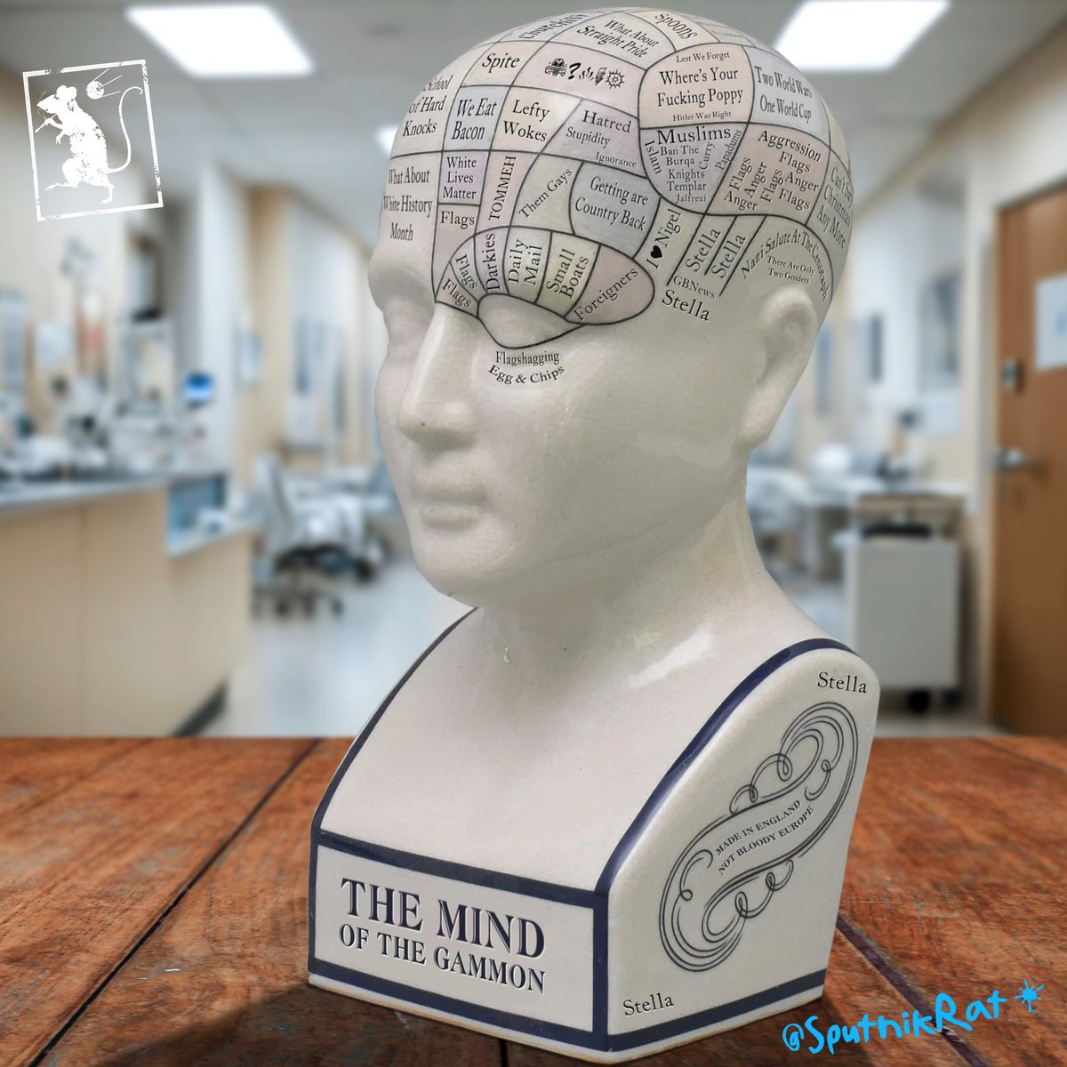 So I found this old ceramic head in a cupboard...