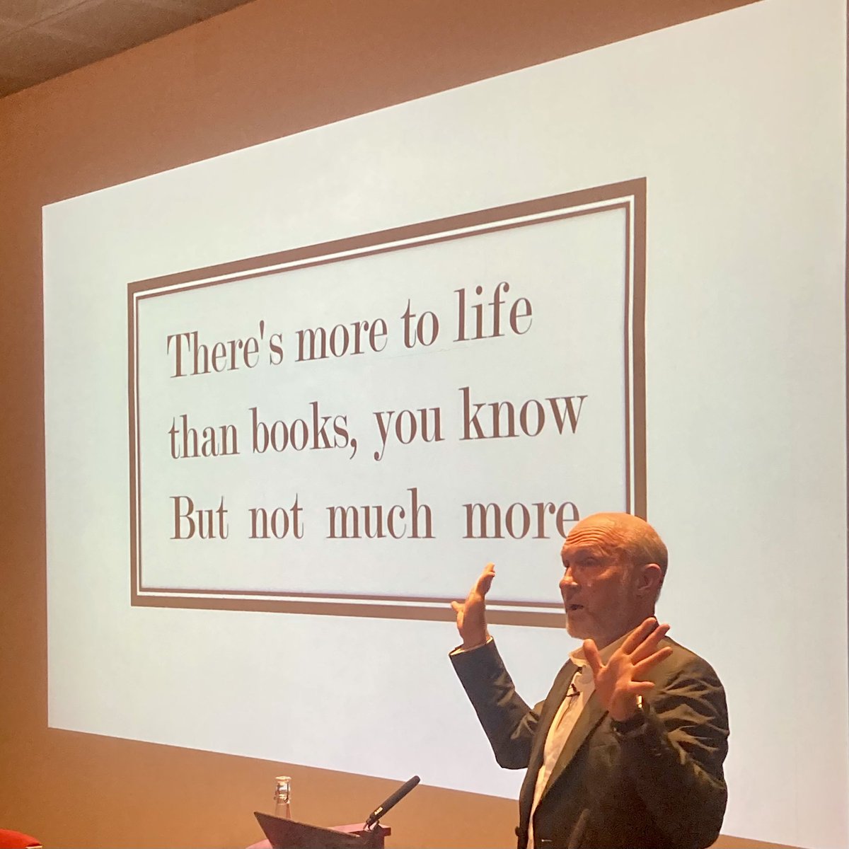 Dr Jill Whitelock (@jillwhitelock) on Twitter photo Came for the bibliography, stayed for The Smiths quotes. A dazzling first Sandars Lecture this evening by Timothy Young on ‘Resistance to Bibliography: Isness and Aboutness’. <a href="/theUL/">Cambridge University Library</a> Came for the bibliography, stayed for The Smiths quotes. A dazzling first Sandars Lecture this evening by Timothy Young on ‘Resistance to Bibliography: Isness and Aboutness’. <a href="/theUL/">Cambridge University Library</a>