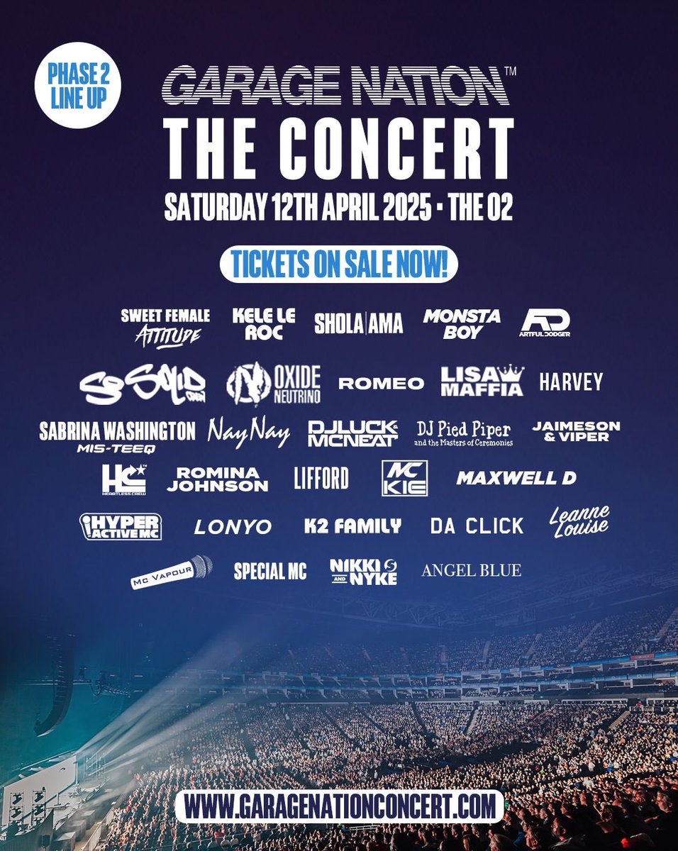 #Incredible This is a dedication and a celebration of our industry and culture of Uk Garage music, What an achievement to be gracing the dance floor and auditorium of one of the worlds finest music hubs The 02 Arena. 

The ravers will thank the Artist on stage 

Us Artist love