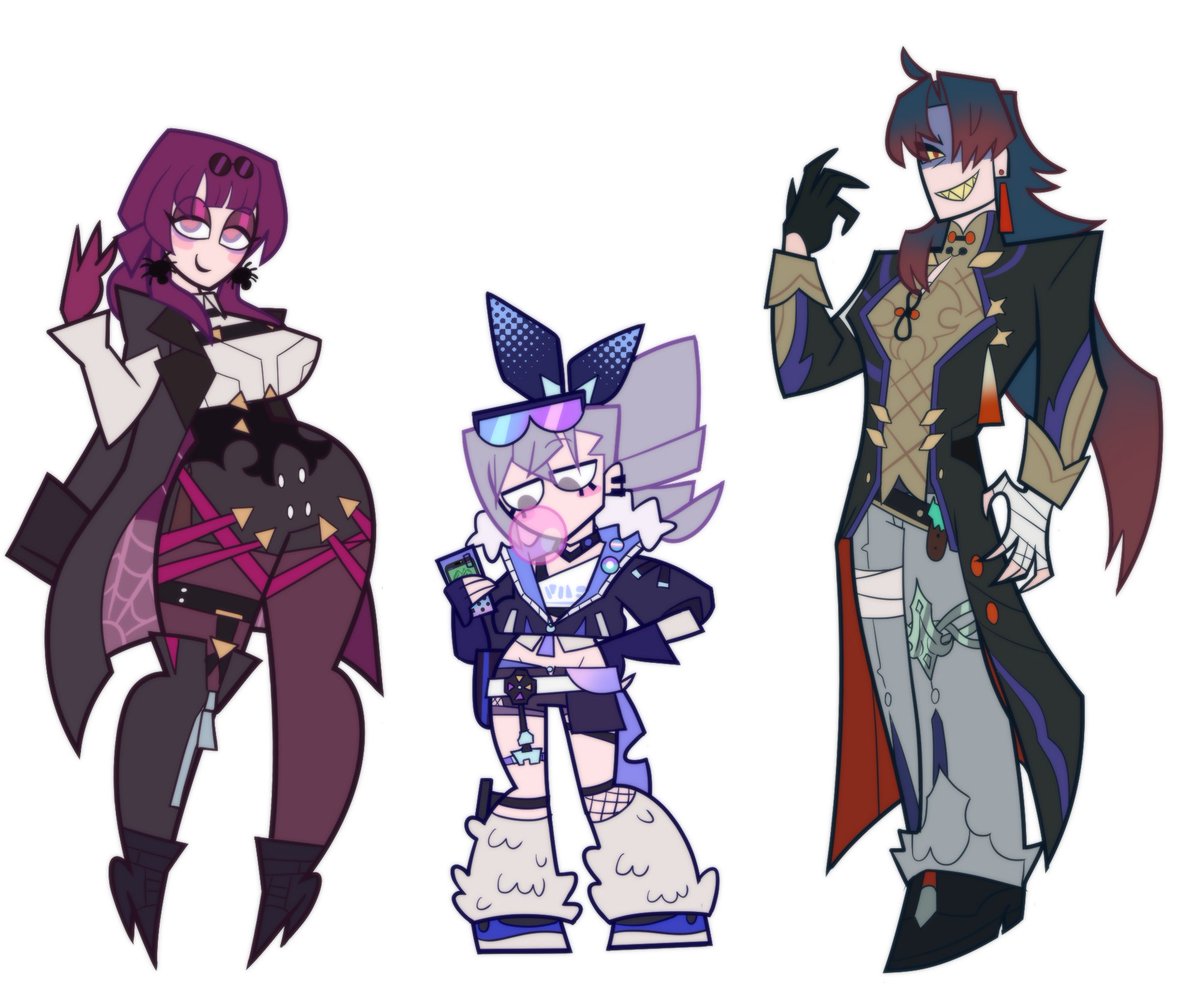 milkkirie's tweet photo. Character design practice using Honkai Star Rail characters. I have more in the oven so I hope you guys like these :) https://t.co/xdCerKmRZs