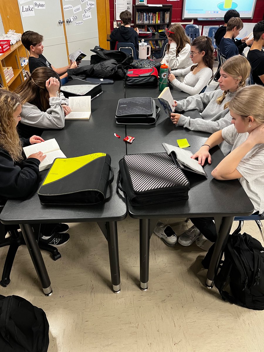 Did you know your Gr. 9 reads every day at school? Ask them to tell you about their novel.