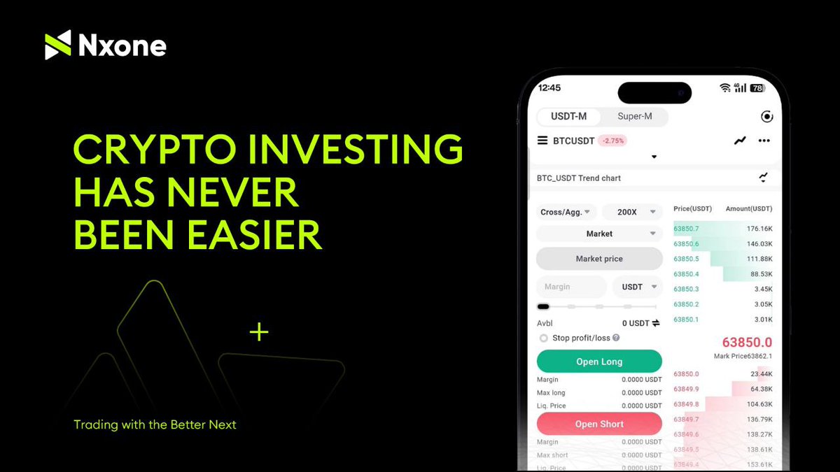 🚀 Simplify crypto with <a href="/Nxone_Official/">Nxone</a>

✨ Spot trading upgrades
💰 Borrow USDT with BTC/ETH
🎁 Send crypto gift cards

📲 Download now: nx.one/#/

#Nxone #cryptotrading  #BullMarket