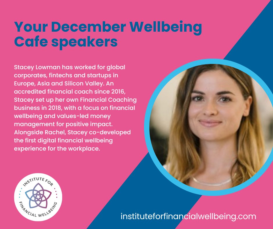 Your second speaker for our December Wellbeing Cafe... Meet Stacey Lowman, Co-Founder &amp; Director at Money First Aid below, and book yourself on for 3rd December here - theifw.kartra.com/calendar/WCDec…… - it's free to attend #financialwellbeing #financialfirstaid