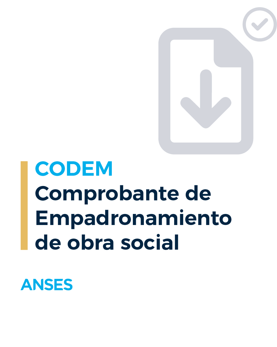 👉El CODEM es el Comprobante de Empadronamiento de obra social. 🔗 Si ...