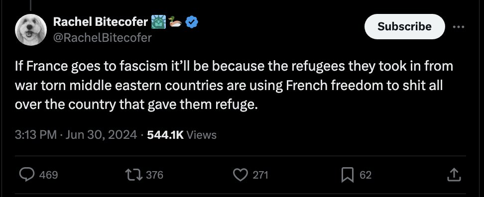 pblest's tweet image. This is just straight-up bigot stuff from someone with a documented history of it