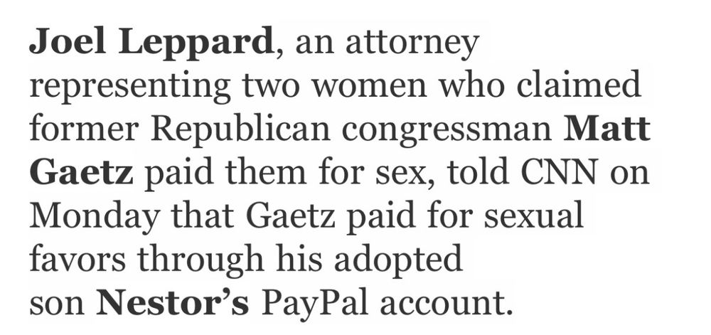 spookygraphs's tweet photo. It’s wild Matt Gaetz was using his adopted son’s name and PayPal account to conduct illicit activities. We should also be asking what’s in speaker Johnson’s adopted son’s transactions too. https://t.co/3otKpxkhp4