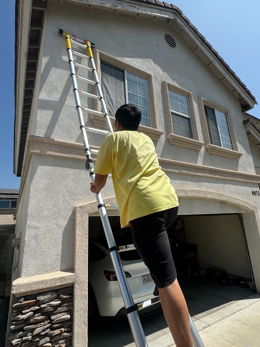Want to get a compact ladder to install Christmas lights  or do some maintenance on your rental properties or remote job. Try NUNET A frame telescoping ladder which is easy to carry on with your car, space saving to store and comes with wheels to move:youtu.be/KUdcQGE4nc0