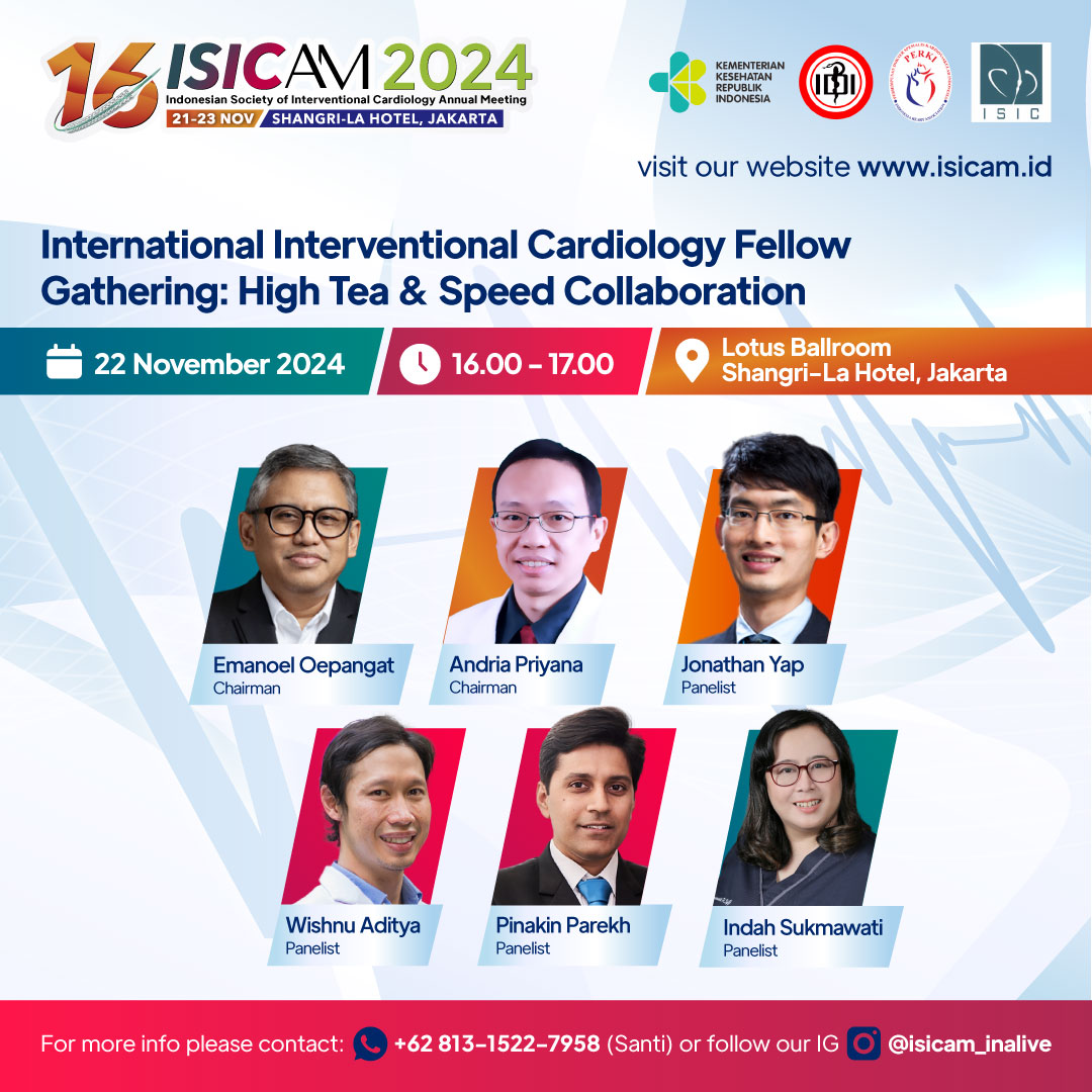 Indah Sukmawati, MD (@indahsp_md) on Twitter photo Finally the day has come. First ever <a href="/PCRonline/">PCRonline 🫀</a> Fellow Course in #ISICAM2024. Looking forward for exciting sessions, workshops and networking with colleagues from around the region. Do attend the: Int'l Interventional Cardiology Fellow Gathering: High Tea&Speed Collaboration Finally the day has come. First ever <a href="/PCRonline/">PCRonline 🫀</a> Fellow Course in #ISICAM2024. Looking forward for exciting sessions, workshops and networking with colleagues from around the region. Do attend the: Int'l Interventional Cardiology Fellow Gathering: High Tea&Speed Collaboration