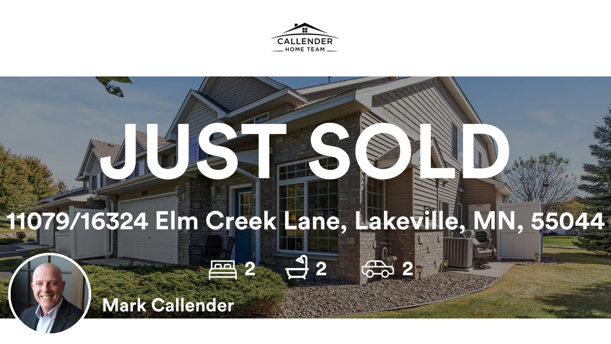 🛌 2 🛀 2 🚘 2
📍 11079/16324 Elm Creek Lane, Lakeville, MN, 55044

My latest sale on RateMyAgent.
Minnesota 20381919
rma.reviews/hex3kaijd80e

...
#ratemyagent #realestate
