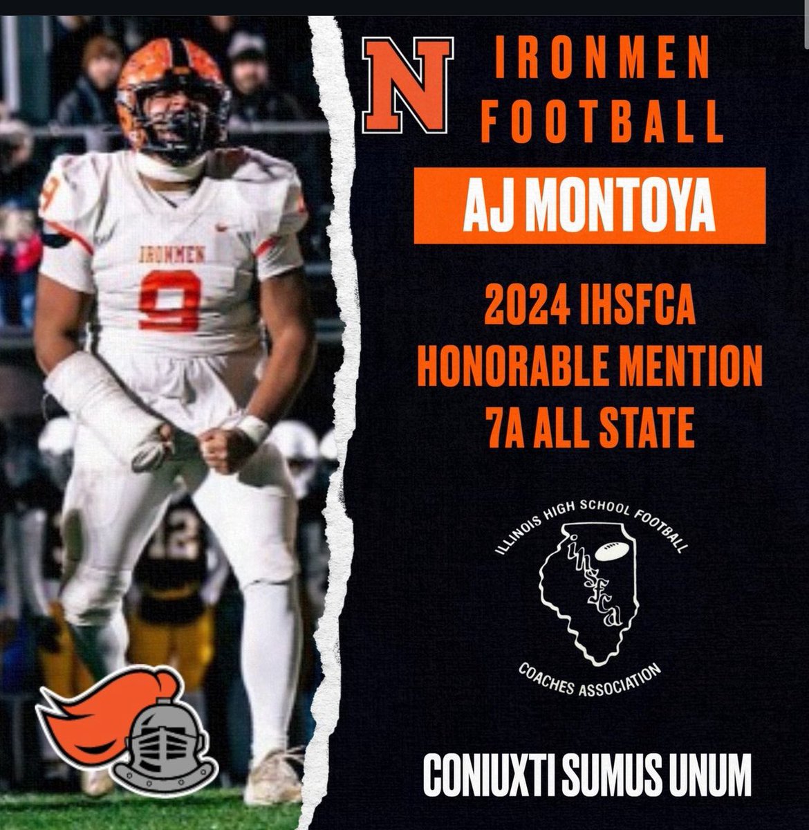 Truly blessed to receive both these Football accolades! All state honorable mention in the class of 7a and being named DPOY in the Big 12 Conference.