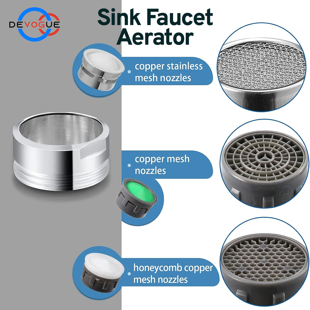 DevogueProducts's tweet photo. Upgrade your kitchen or bathroom with a must-have Sink Faucet Aerator for water-saving and eco-friendly performance. This easy-to-install aerator mixes air into the water stream to enhance your faucet’s efficiency and reduce water waste. Ideal for kitchen sinks, bathroom sinks. https://t.co/6sSILIAj0u