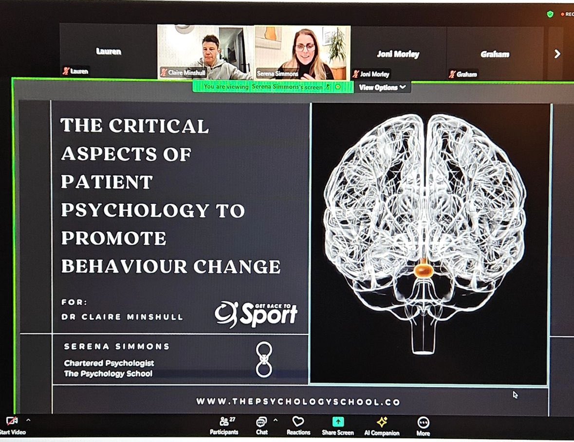 Claire_Minshull's tweet image. Grateful to be able to put on a bonus session for all my course participants on #behaviourchange with the fabulous @serenapsychol